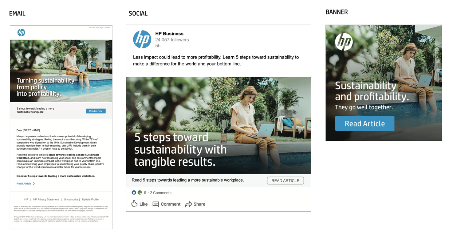 HP campaign digital creative