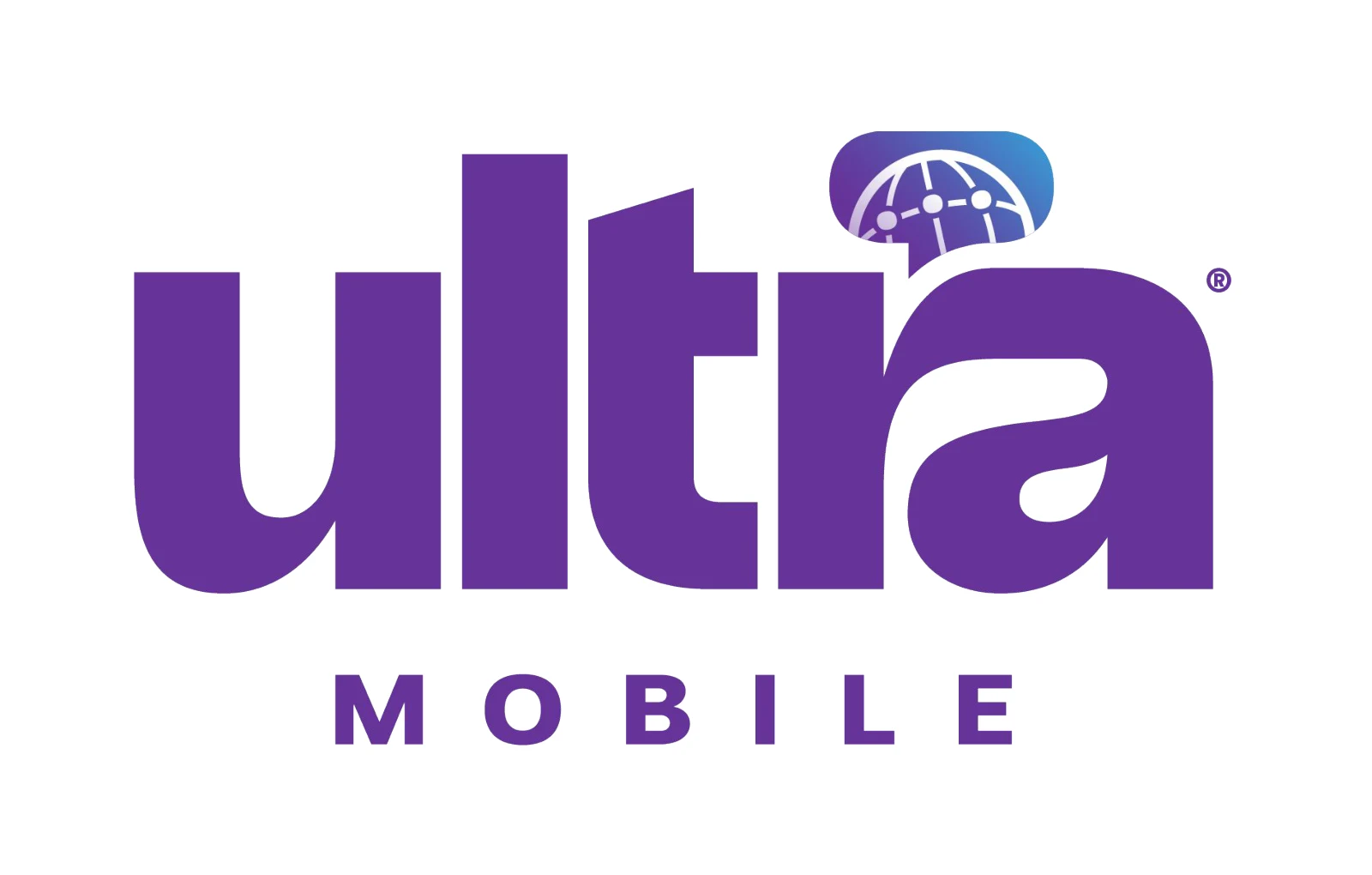 Refreshed Ultra logo with a globe conversation bubble