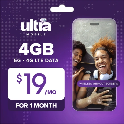 Google campaign creative pairing a 4GB plan with two friends together